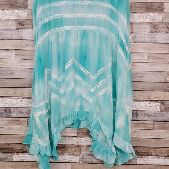 Infinity Raine BOHO Tie-dye Lace Trapez Dress - Picture 7 of 9